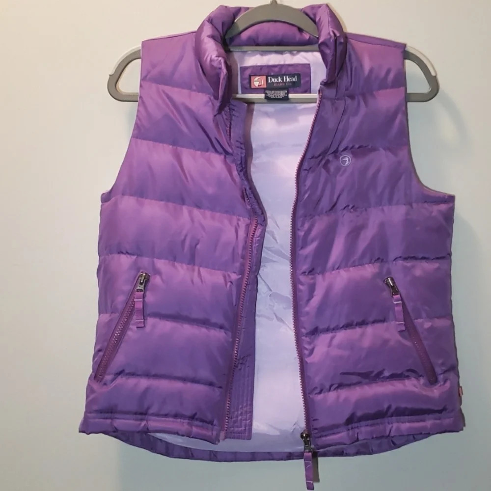 Duck Head Jeans Co Down and Waterfowl Purple Puffer Vest Size Small - Picture 4 of 16